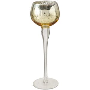 Набор стеклянных подсвечников - бокалов Tours 18-22 см золотой, 3 шт Boltze фото 5