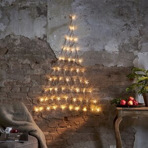 Гирлянда Сетка Звездочки 1.2*0.9 м, 55 теплых белых LED ламп, прозрачный ПВХ, IP20
