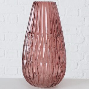 Стеклянная ваза Валетта 36 см, сливовая