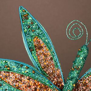 Елочная игрушка Бабочка Буколики 35 см бирюзовая, клипса Winter Deco фото 5