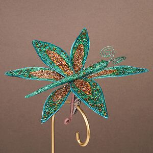 Елочная игрушка Бабочка Буколики 35 см бирюзовая, клипса Winter Deco фото 6