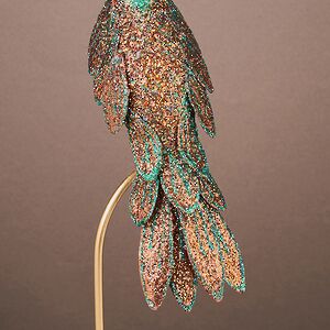 Елочная игрушка Попугай Эбру 30 см, клипса Winter Deco фото 5