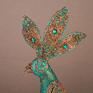 Елочная игрушка Попугай Эбру 30 см, клипса Winter Deco фото 7