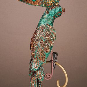 Елочная игрушка Попугай Эбру 30 см, клипса Winter Deco фото 8