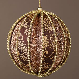 Винтажный елочный шар Антония Прима Браун 10 см Winter Deco фото 4