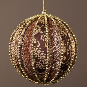 Винтажный елочный шар Антония Прима Браун 10 см