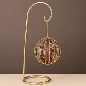 Винтажный елочный шар Антония Прима Браун 10 см Winter Deco фото 2