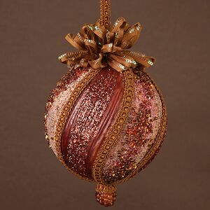 Винтажный елочный шар Палеогея: Allusio 15 см Winter Deco фото 1