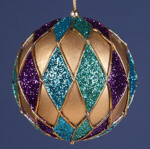 Винтажный елочный шар Мири Ясерце 10 см