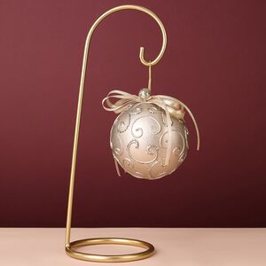 Винтажный елочный шар Прием Франсуазы 10 см серебряный Winter Deco фото 2