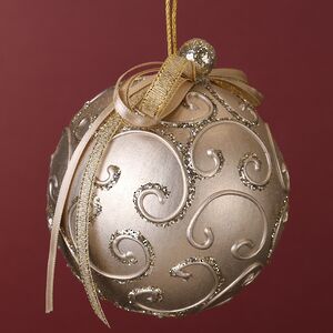 Винтажный елочный шар Прием Франсуазы 10 см серебряный Winter Deco фото 4