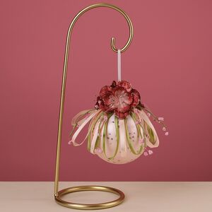 Винтажный елочный шар Матинэ в Валлонии 10 см розовый Winter Deco фото 4