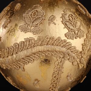 Винтажный елочный шар Золото Саразена 10 см Winter Deco фото 2