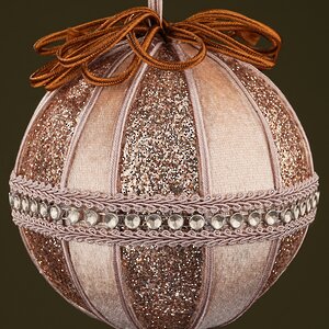 Винтажный елочный шар Адажио Веймара 11 см золотой Winter Deco фото 4