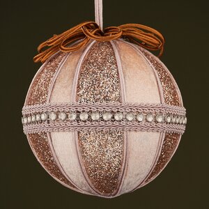Винтажный елочный шар Адажио Веймара 11 см золотой Winter Deco фото 1