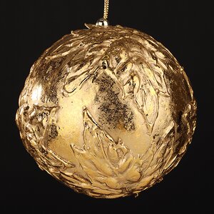 Винтажный елочный шар Aleatoric 10 см золотой Winter Deco фото 2