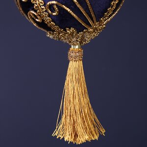 Винтажный елочный шар Sapphire Charm 10 см Winter Deco фото 4