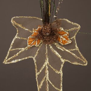 Винтажная елочная игрушка Листок Alla Breve 16 см, подвеска Winter Deco фото 3