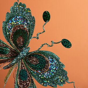 Елочная игрушка Бабочка Понтия - Sycamore Orchestra 20 см, клипса Winter Deco фото 2