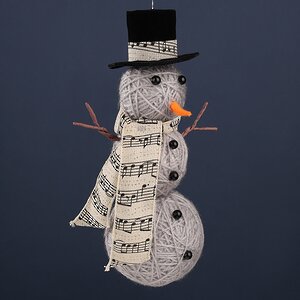Елочная игрушка Снеговик Фидель 24 см, подвеска