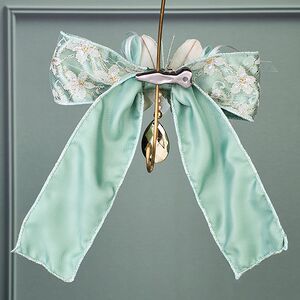 Бант на елку Кларель 33 см, мятный, клипса Winter Deco фото 4