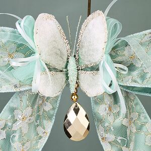 Бант на елку Кларель 33 см, мятный, клипса Winter Deco фото 2