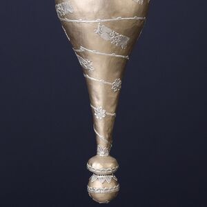 Винтажная елочная игрушка Сосулька Милана 25 см, серебряная, подвеска Winter Deco фото 4