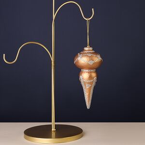 Винтажная елочная игрушка Сосулька Arrivederci 18 см, розовое золото, подвеска Winter Deco фото 2