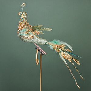 Елочная игрушка Павлин Дуоль: Лес Саксен 17 см, клипса Winter Deco фото 4