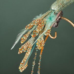 Елочная игрушка Павлин Дуоль: Лес Саксен 17 см, клипса Winter Deco фото 6