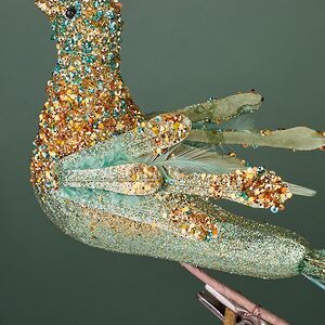 Елочная игрушка Павлин Дуоль: Лес Саксен 17 см, клипса Winter Deco фото 5