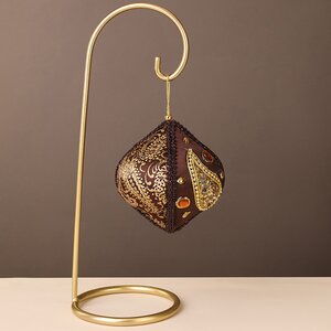 Винтажный елочный шар Гемиола: Lyonesse Сaprice 11 см, подвеска Winter Deco фото 2