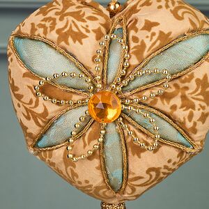 Винтажная елочная игрушка Сердце Юга 18 см, подвеска Winter Deco фото 2