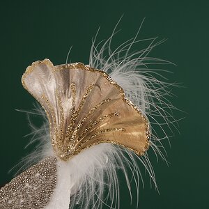 Елочная игрушка Птичка Марта - Золотое Венчание 23 см, клипса Winter Deco фото 4