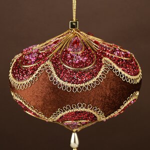 Винтажный елочный шар Бургундское Наследство 11 см Winter Deco фото 4