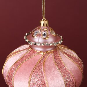 Елочная игрушка Inda Versiering 14 см, розовая, подвеска Winter Deco фото 2