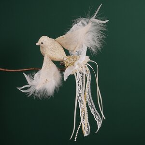 Елочная игрушка Птичка Мальдини 23 см, золотая, подвеска Winter Deco фото 2