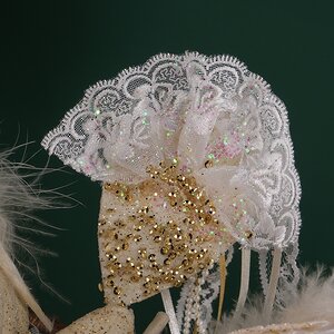 Елочная игрушка Птичка Мальдини 23 см, золотая, подвеска Winter Deco фото 3
