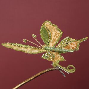 Елочная игрушка Бабочка Миранда: Lyonesse Сaprice 19 см, клипса Winter Deco фото 6