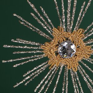 Елочная игрушка Снежинка Евлалия 14 см серебряная, подвеска Winter Deco фото 2
