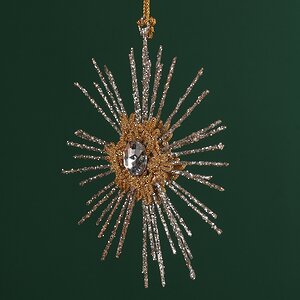 Елочная игрушка Снежинка Евлалия 14 см серебряная, подвеска Winter Deco фото 3