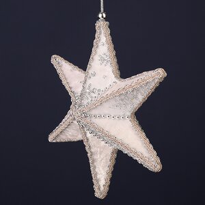 Елочная игрушка Звезда Лорда Байрона 15 см серебряная, подвеска Winter Deco фото 2