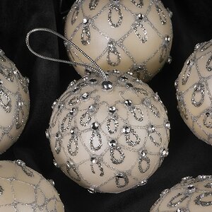 Набор елочных шаров Dynasty Hanchao 9 см жемчужный, 6 шт Winter Deco фото 6