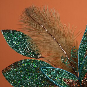 Искусственная пуансеттия Pavo Mira 25 см, клипса Winter Deco фото 2