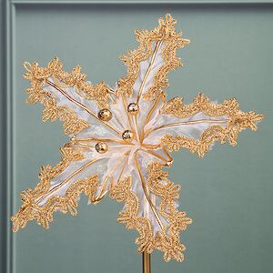 Искусственная пуансеттия Аннабель 20 см, клипса