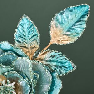 Искусственная роза Эмилье 18 см, клипса Winter Deco фото 5