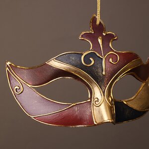Елочная игрушка Маска Жаккарда Бергамо 18 см, подвеска Winter Deco фото 5