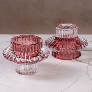 Стеклянный подсвечник Prezioso Rose 6 см, двусторонний Boltze фото 4