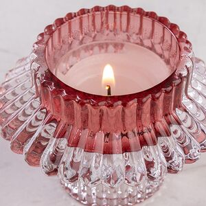 Стеклянный подсвечник Prezioso Rose 6 см, двусторонний Boltze фото 2