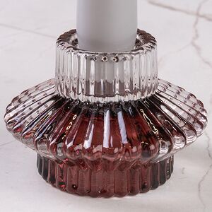 Стеклянный подсвечник Prezioso Marsala 6 см, двусторонний Boltze фото 5